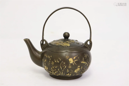 Chinese bronze teapot