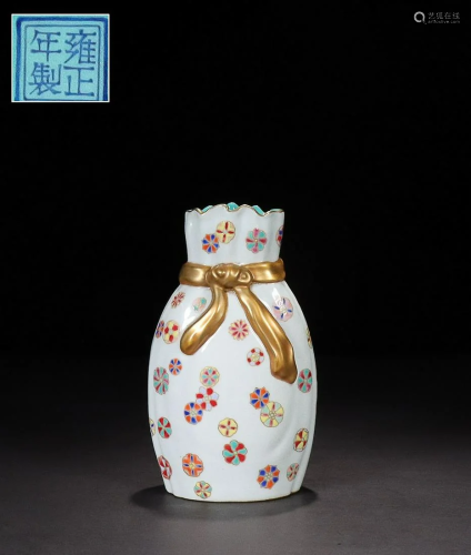 CHINESE FAMILLE-ROSE VASE DEPICTING 'FLORAL' AND &...