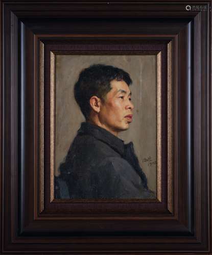 b.1934 靳尚谊 一九七二年作 周树桥肖像 木板油画