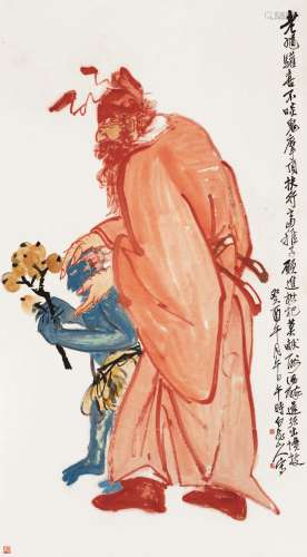 王一亭 红衣钟馗 设色纸本 镜片 癸酉（1933）年作