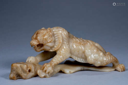 Ancient Chinese Hetian Jade Tiger