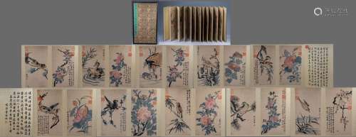 Chinese Qing Dynasty Shitao Flower and Bird Album