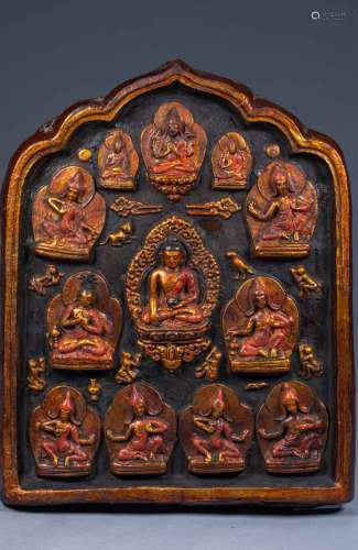 Ancient Chinese Tibetan Chucha Buddha Plate