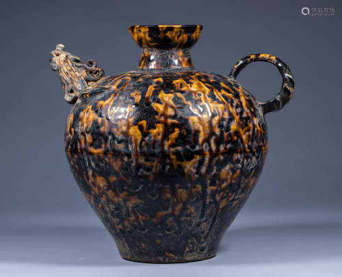 Ancient Chinese sauce glazed phoenix pot