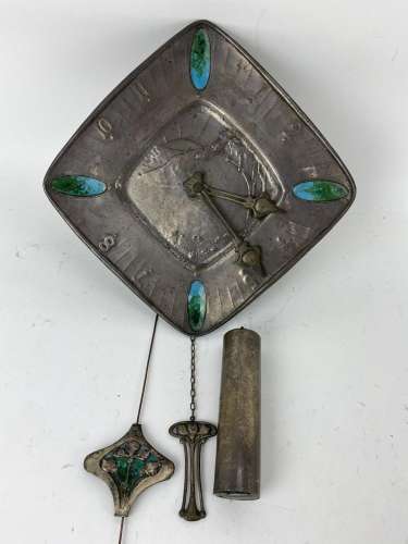 An Arts & Crafts Liberty & Co style pewter wall hang...