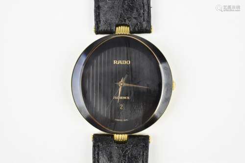 A Rado Florence quartz, ladies gold plated wristwatch having...