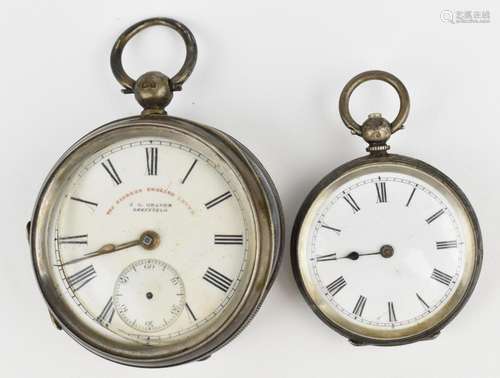 Two pocket watches to include an early 20th century silver, ...