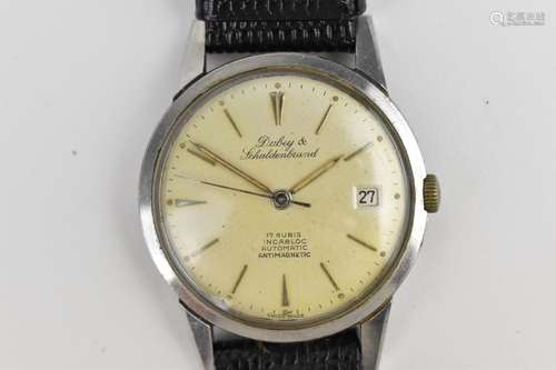 A vintage Gents Dubey and Schaldenbrand stainless steel, aut...