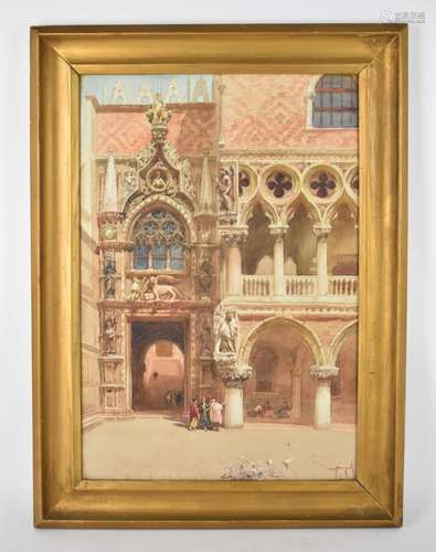 Italian School, 19th century architectural painting depictin...