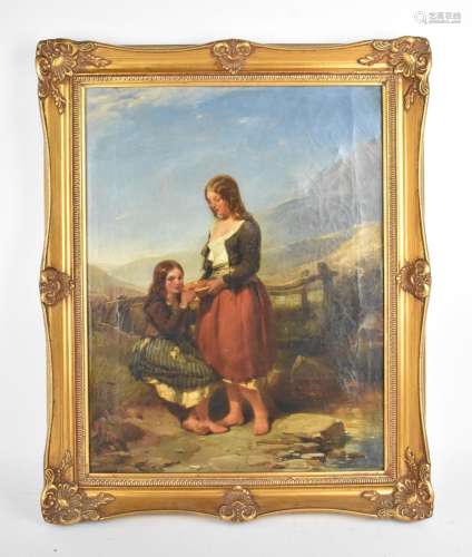 19th Century, British School depicting a mother and daughter...
