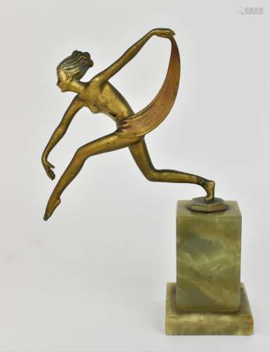 An Art Deco gilt spelter dancer after Josef Lorenzl (1892 - ...