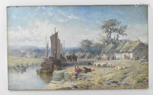James John Hill (1811-1882) British, R.B.A depicting a rural...