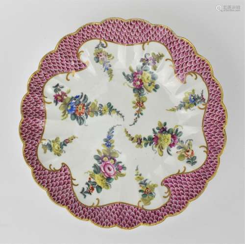 An 18th century Worcester porcelain dish from the Mr and Mrs...