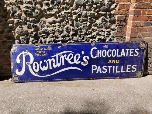 A vintage `Rowntree`s Chocolate and Pastilles` advertising e...