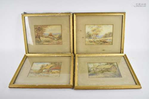 Ernest T. Potter (fl. 1900) British a set of four watercolou...