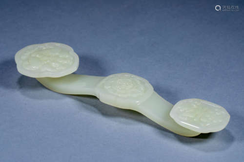 Ancient Chinese Hetian Jade Fu Lu Shou Ruyi