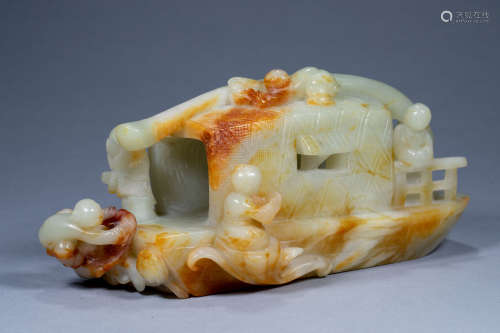Ancient Chinese Hetian Jade Seed Material Group of Children ...