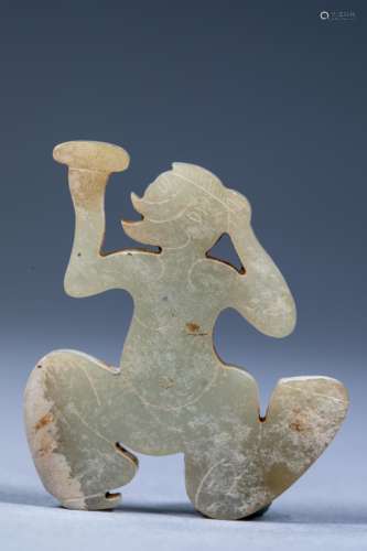 Ancient Chinese Hetian Jade Man