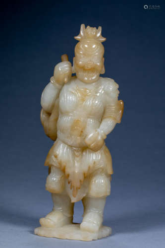 Ancient Chinese Hetian Jade Statue