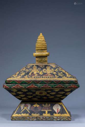 Chinese ancient Buddhist treasure letter inscribed with Budd...