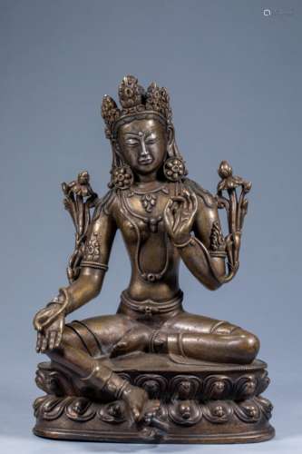 Ancient Chinese Buddhist patina Tara