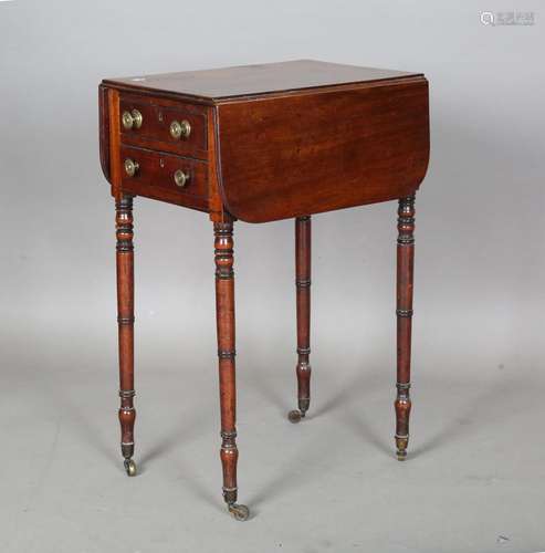 A Regency mahogany work table