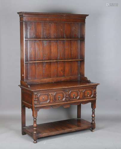 A 20th century William and Mary style oak dresser