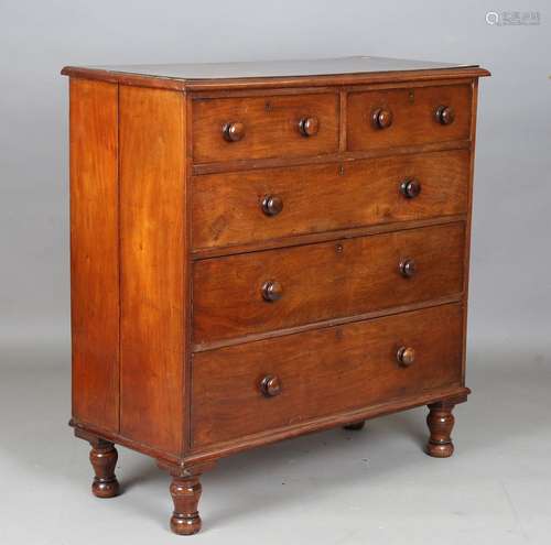 A late Victorian mahogany chest of cedar-lined drawers