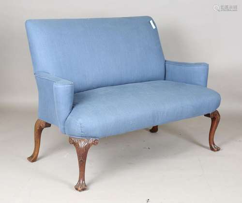 An early 20th century George I style two-seat settee