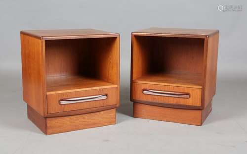 A pair of mid-20th century G-Plan teak bedside tables