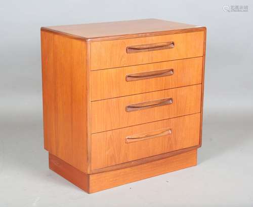 A mid-20th century G-Plan teak chest of four drawers