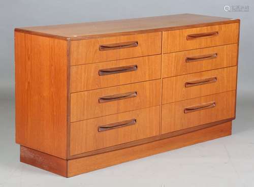 A mid-20th century G-Plan teak chest of eight drawers