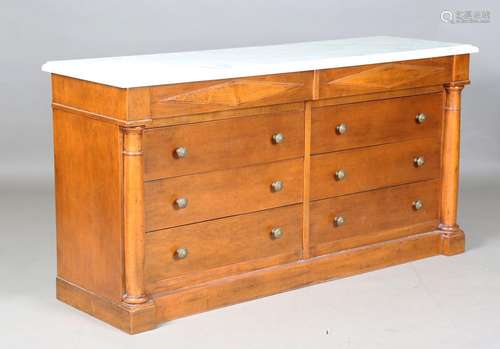 A modern Italian Guido Zichele marble-topped chest of eight ...