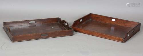 A 19th century mahogany butler's tray