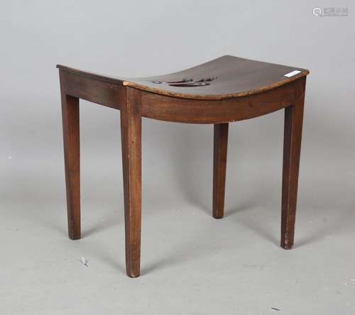 A George III mahogany stool