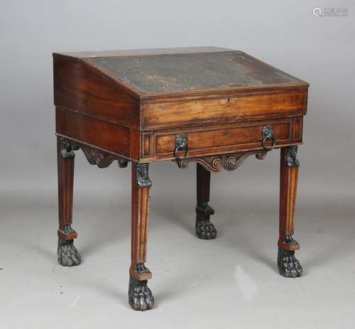 A Regency mahogany gentleman's writing desk