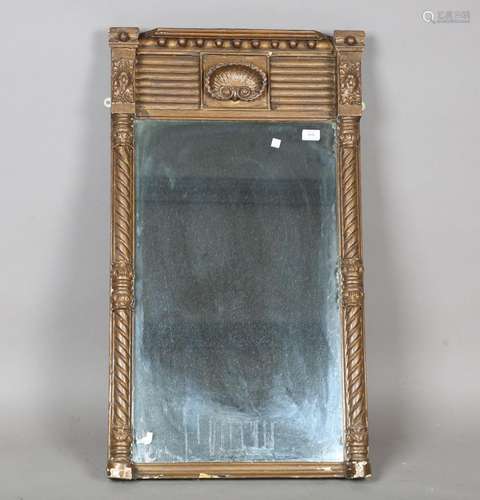 A 19th century gilt composition pier mirror