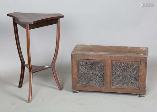 An early 20th century two-tier penwork occasional table