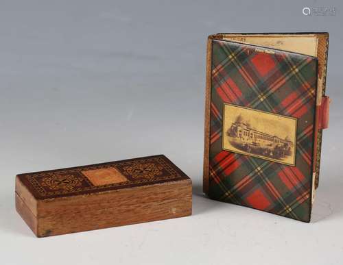 An early 20th century Tartan ware aide-mémoire