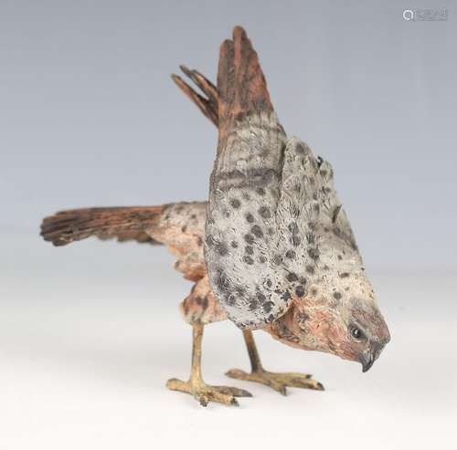 An early 20th century Austrian cold painted bronze model of ...