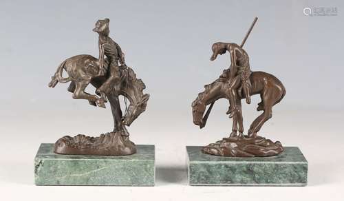 After Frederick Remington - a pair of late 20th century brow...