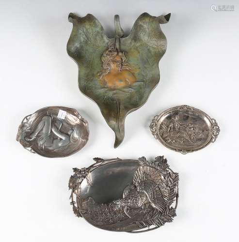 A WMF Art Nouveau style pewter dish