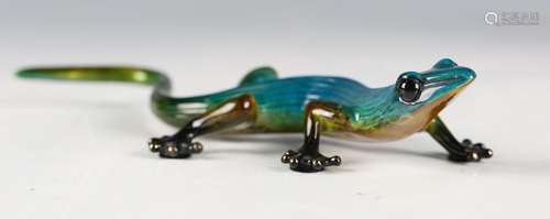 Tim Cotterill (Frogman) - an enamelled bronze limited editio...