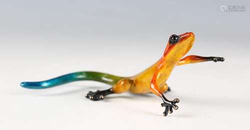 Tim Cotterill (Frogman) - two enamelled bronze limited editi...