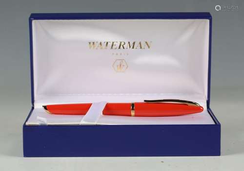 A Waterman fountain pen in 'Carene' orange