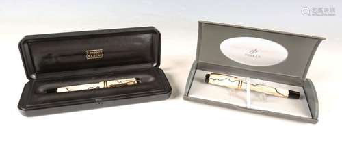 A Parker Duofold International fountain pen and a matching b...