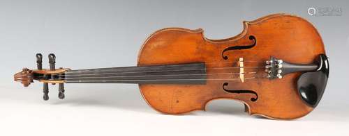 A 19th century violin with two-piece back