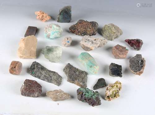 A selection of mineral specimens