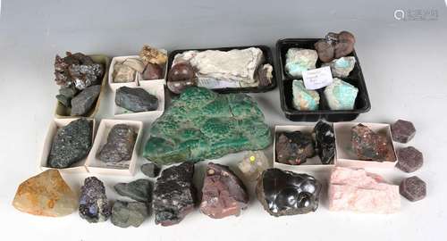 A collection of mineral specimens