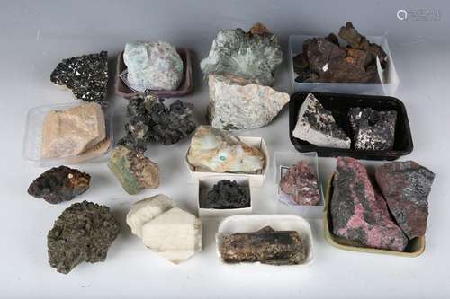 A collection of mineral specimens